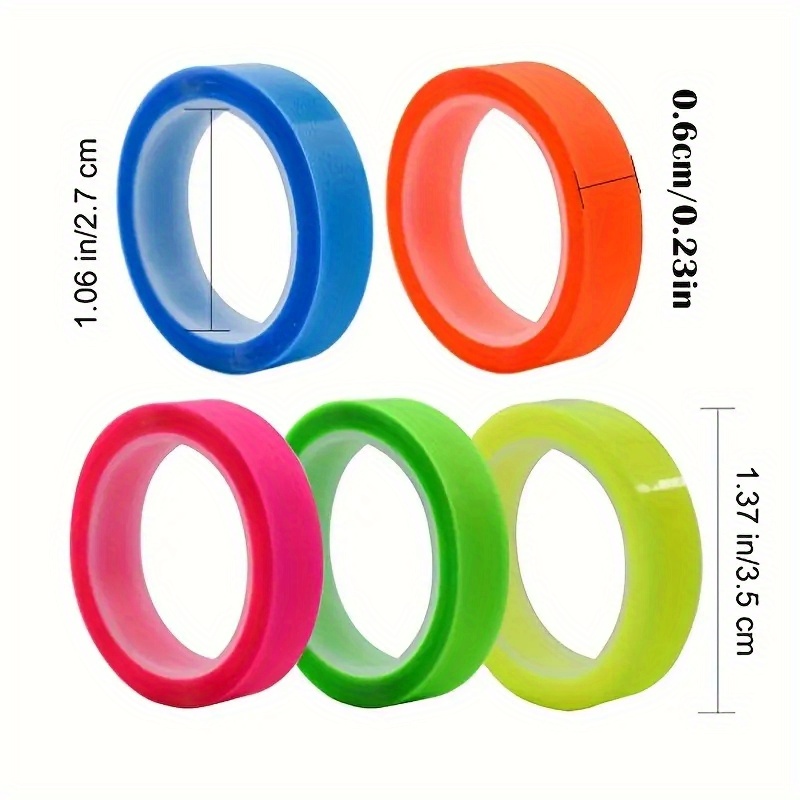 Colored Removable Fluorescent Color Labels Semi transparent - Temu