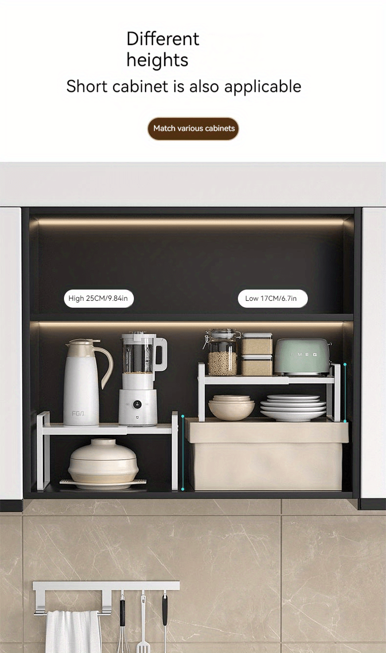 Maximize Countertop Space Retractable Storage Shelf Perfect - Temu