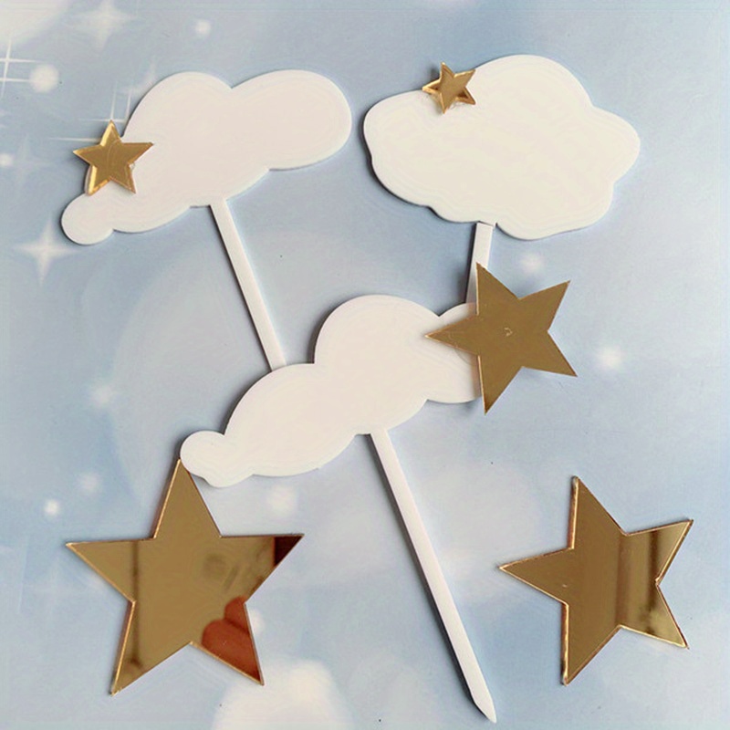 Acrylic Birthday Cake Topper Stars - Temu