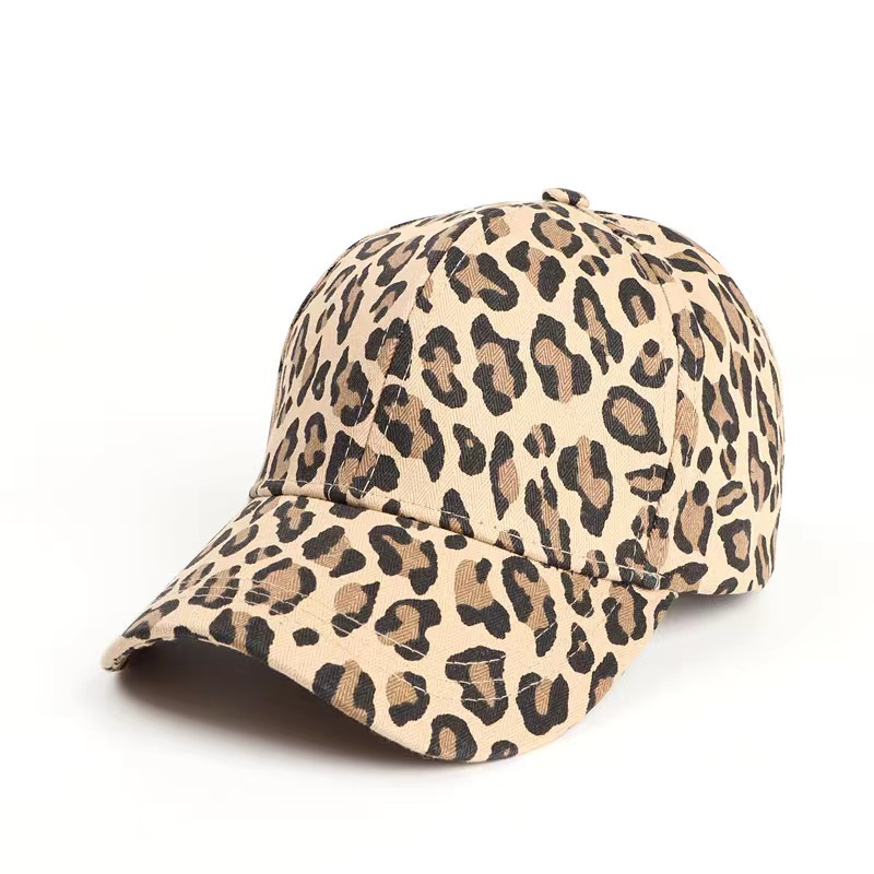 A Stylish And Easy Leopard Print Curved Brim Baseball Cap, Popular In Outdoor Street Fashion In Europe And America, As A Duckbill Cap