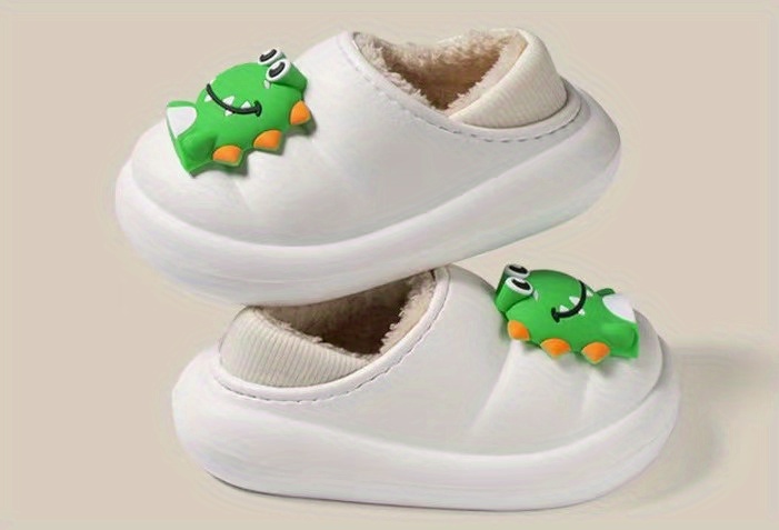 Chaussons De Dinosaure Doublés En Peluche Kawaii Chaussures - Temu France