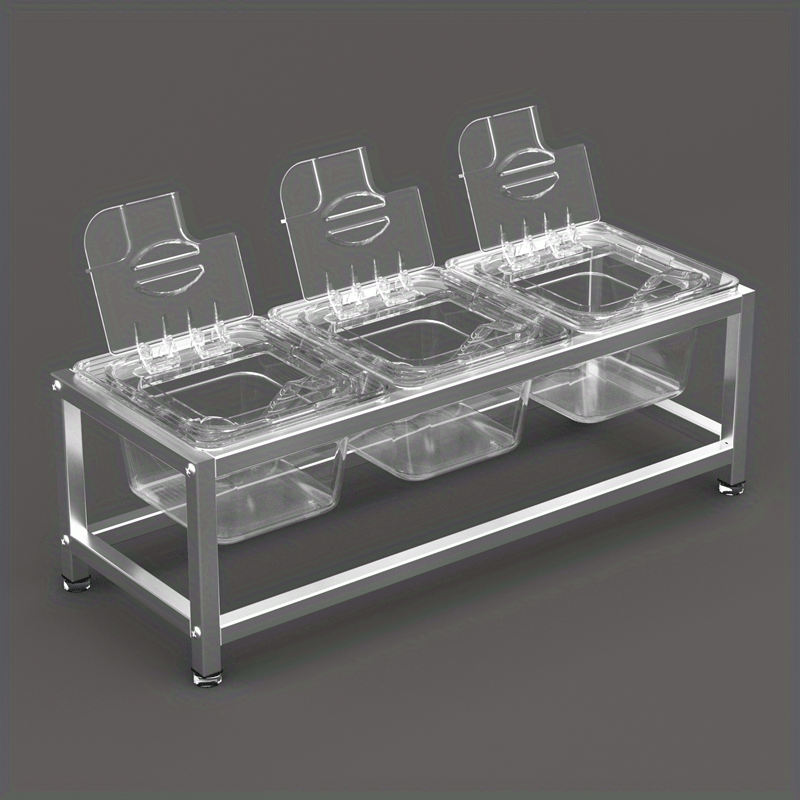 1set Stainless Steel Flat Baking Tray With Grid Rack And Draining