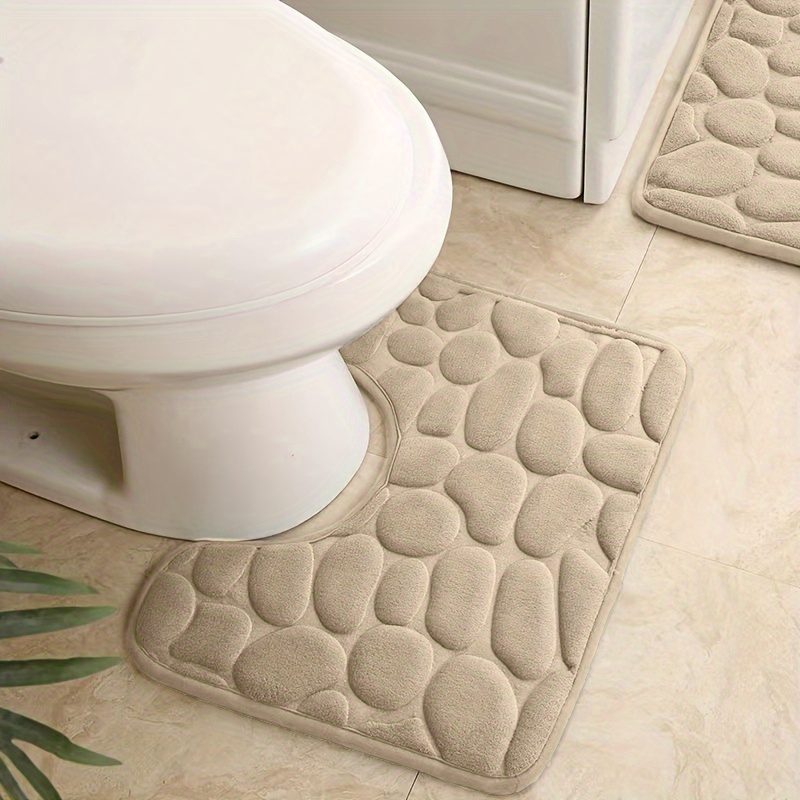 Alfombras de baño beige mejoradas, refresca tu baño con la alfombra de baño  de microfibra absorbente Color G, antideslizante, suave, lavable, de