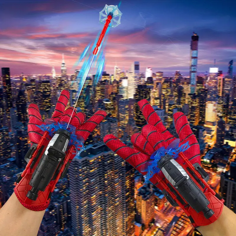 upgraded spider glove launcher with automatic scope for kids launcher spider kids plastic cosplay glove wrist toy set fun toys details 4