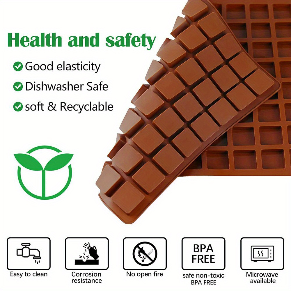 Square Caramel Molds 40-Cavity Chocolate Truffles Candy Molds Ice Cube  Tray, Pralines, Jelly Molds
