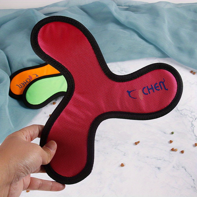 1pc Oxford Cloth Pet Training Flying Disc Interactive Pet Chew Toy Dog Training Toy For Small Medium And Large Dog
