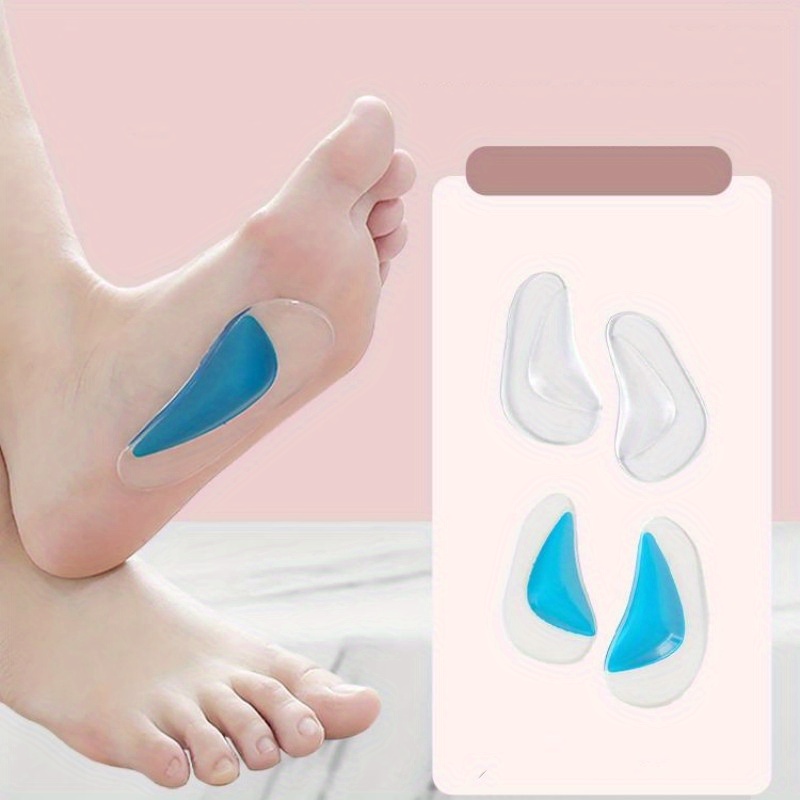 Flamingo Gel Medial Foot Arch Support in Pair - Flatfoot Corrector Insoles  For Weak and Fallen Arches - Unisex Foot Care