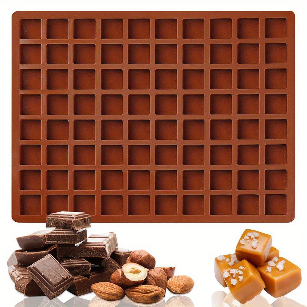  Rectangle Small Caramel Molds 40-Cavity Chocolate Candy  Truffles Molds Ice Cube Tray, Pralines, Jelly Molds : Home & Kitchen