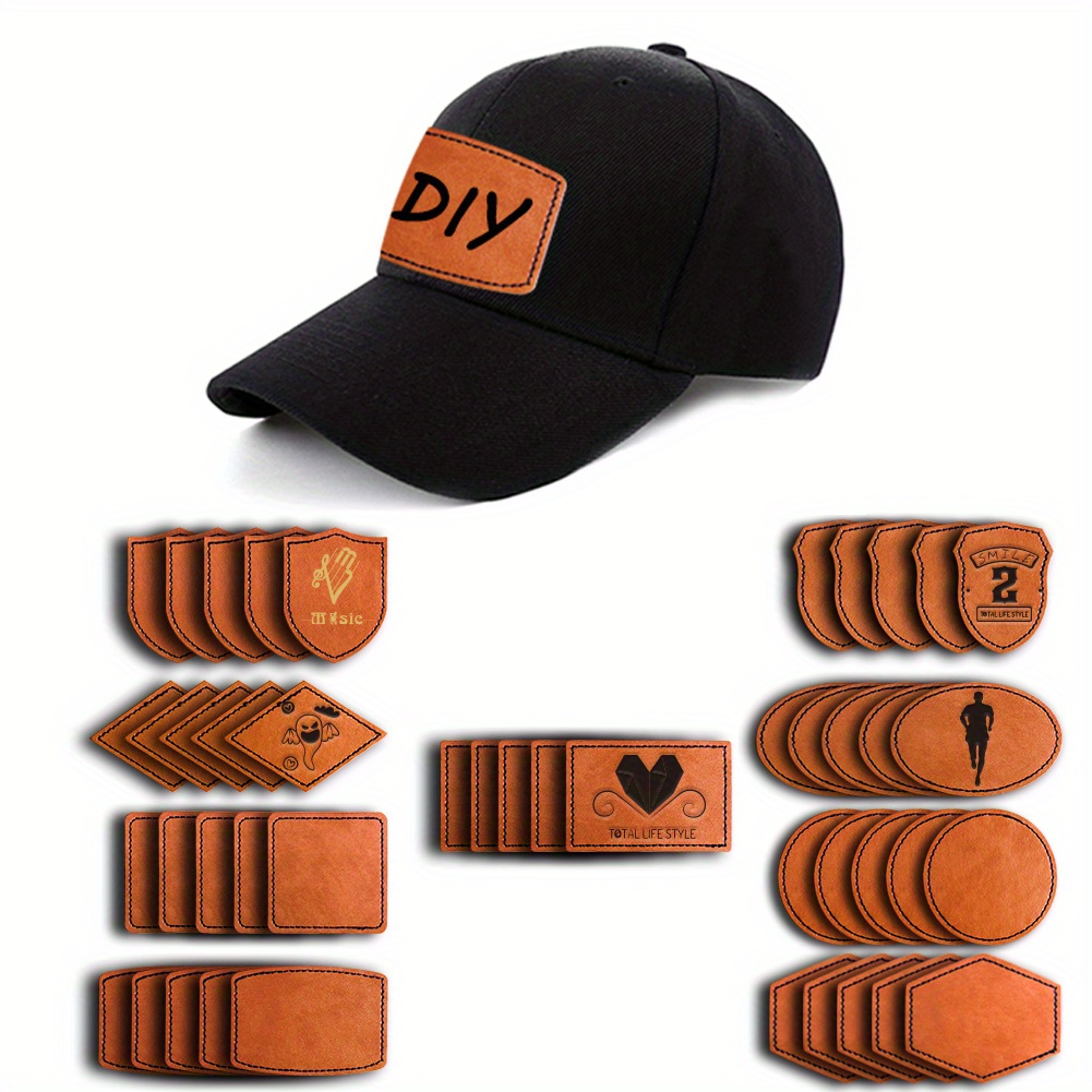 Custom Leather Patch GARMENT WASHED Hats, Laser engraved logo on leather  patch hat for your business or organization Truckers Women and Men