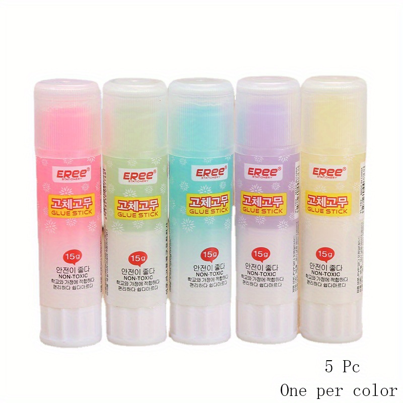 1pc Creative Cute Solid Glue Color Fruity Handmade Solid Glue Stick PVP  Strong Viscosity