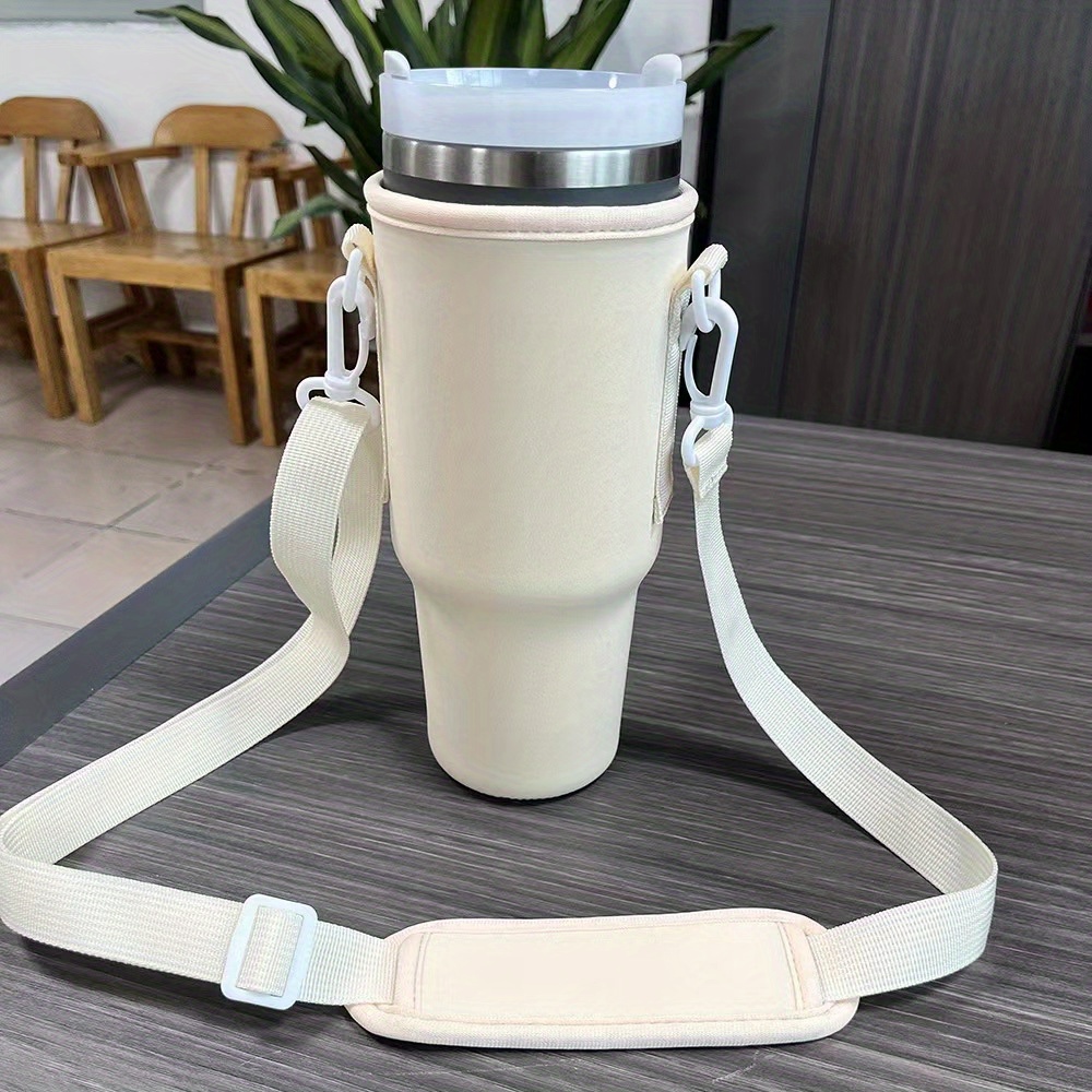 Water Bottle Carrier Bag, Tumbler with Handle, Adjustable Shoulder