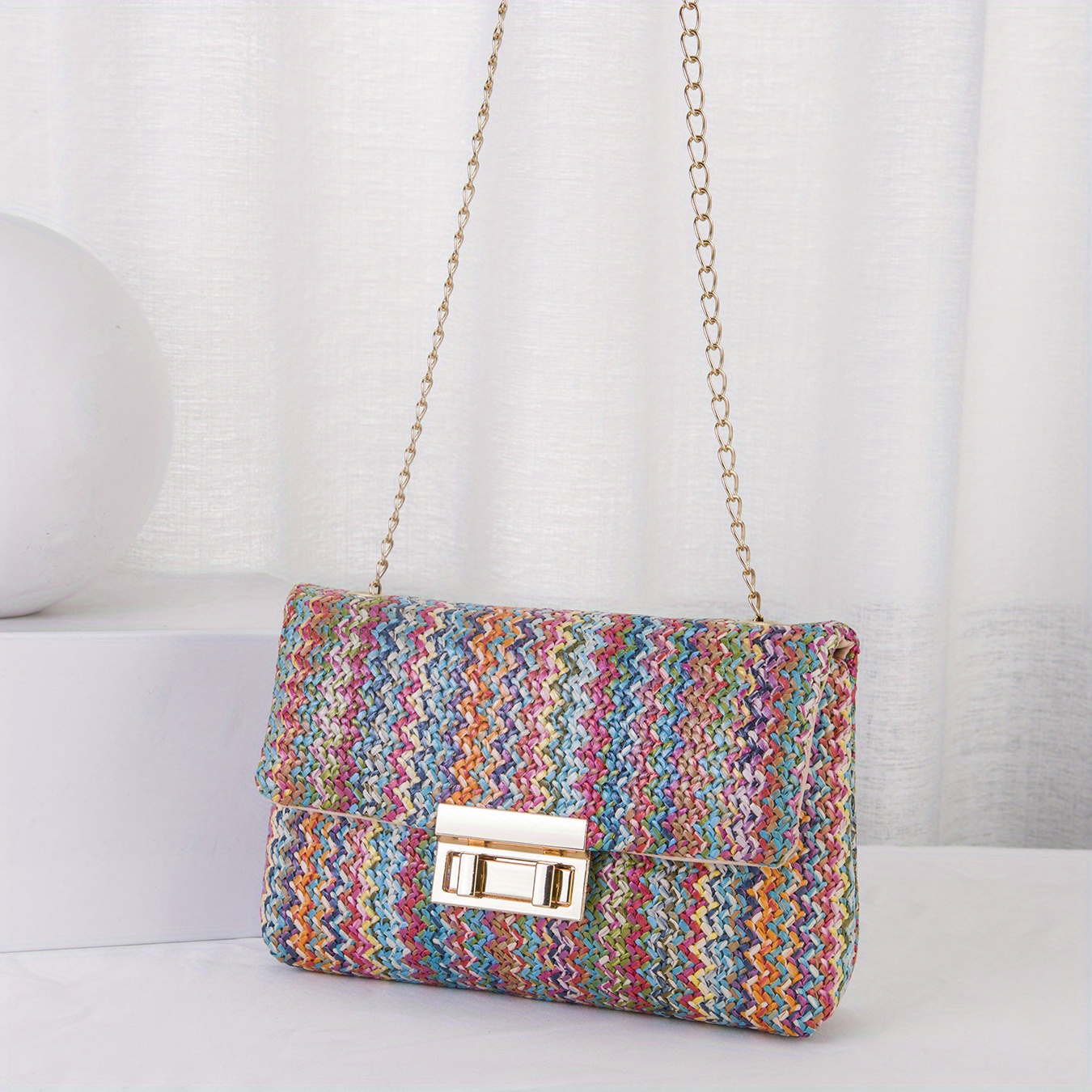 Agyness woven shoulder online bag