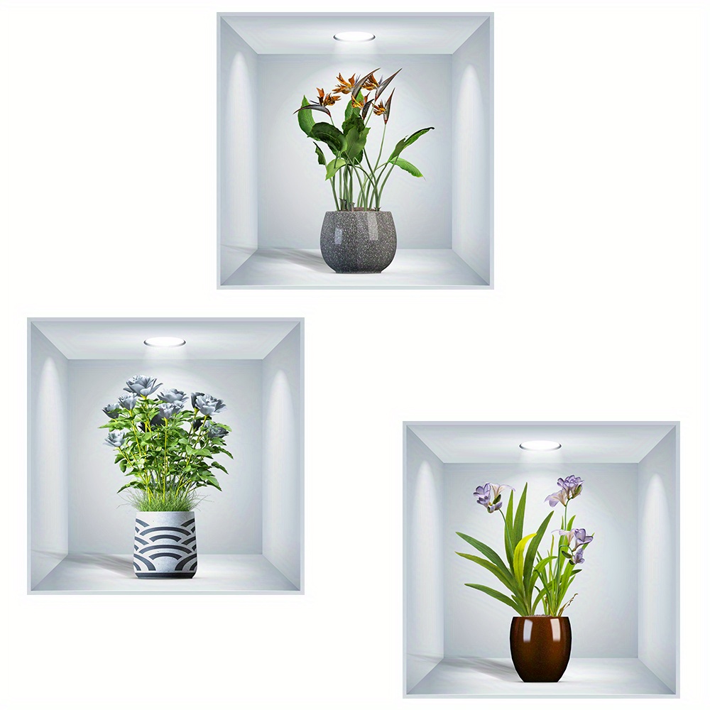 Sticker mural plante verte 3D – monshopma