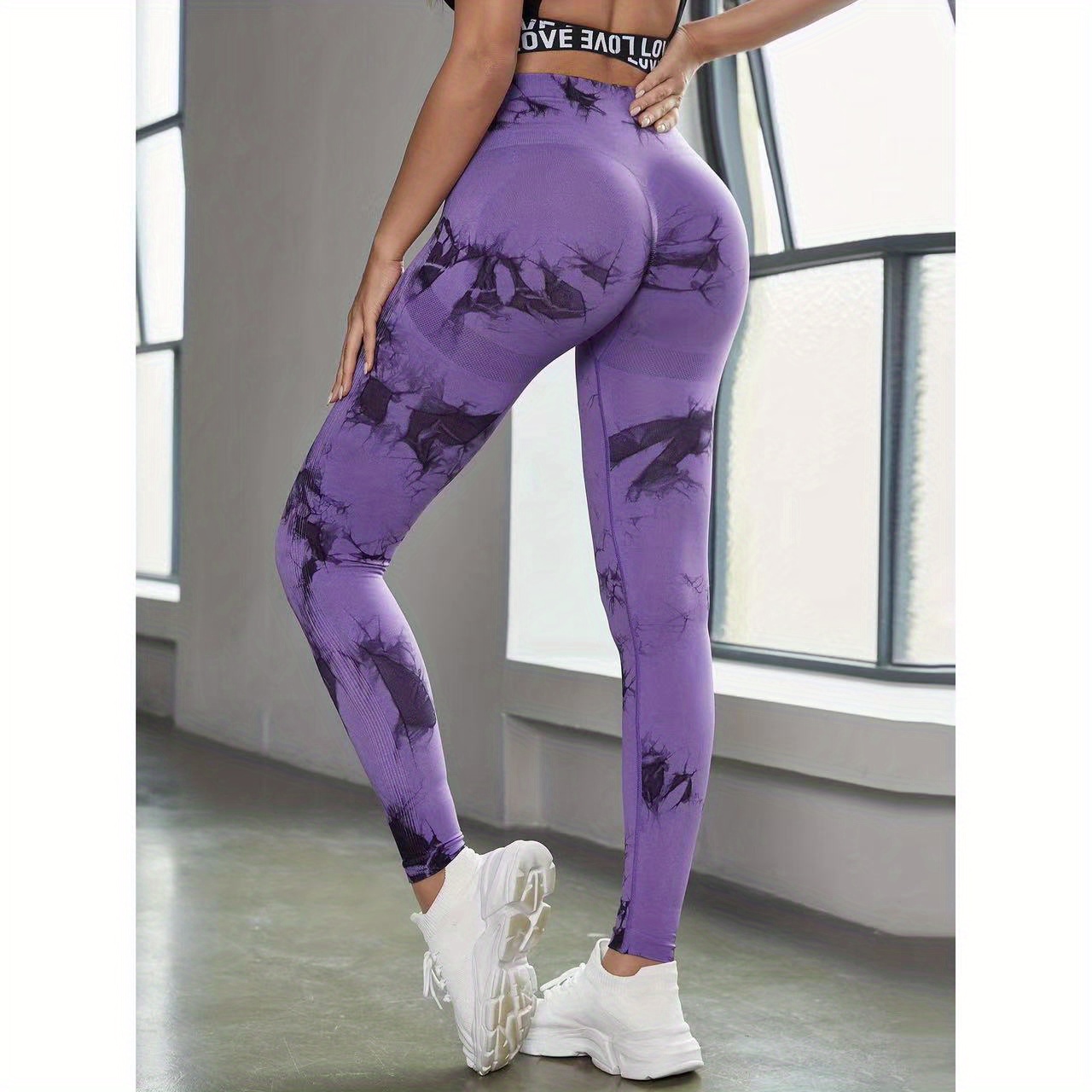 Tie Dye High Waist Hip Lifting Yoga Leggings Running Fitness - Temu