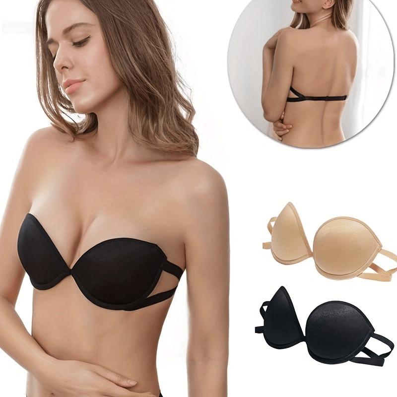 Women's Strapless Push Up Invisible Silicone Band Nipple Bra, Self-Adhesive  Push Up Nipple Pasties, Women's Lingerie & Underwear Accessories
