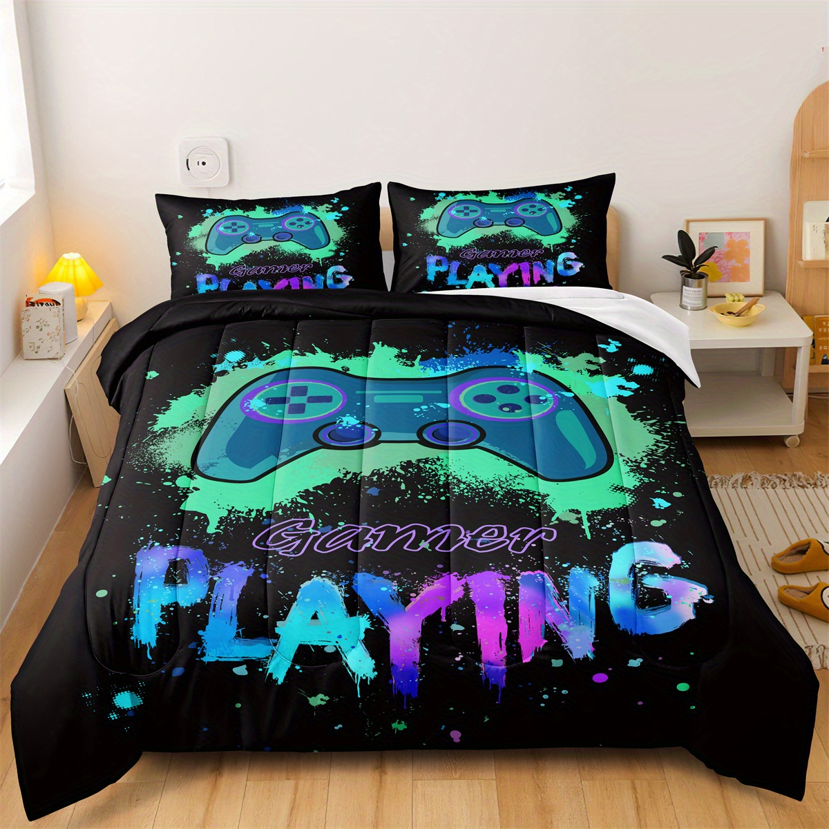 Gamer Comforter Sets Boys Teens Gaming Bedding Set Game Temu Canada