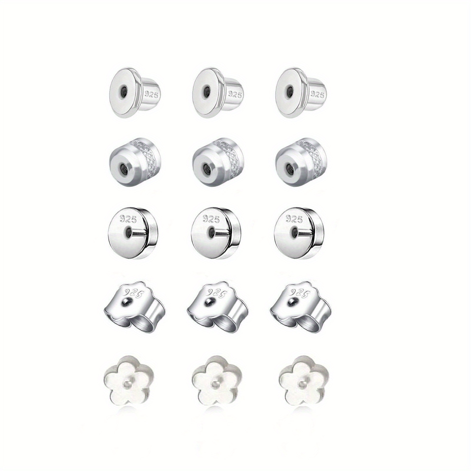 5 Pair Replacement Rubber Earring Backs