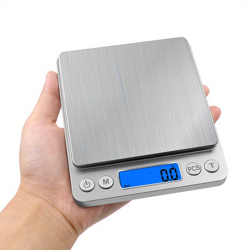 500/0.01g Accurate Kitchen Scale High- Jewelry Scale Mini Food Scale  Electric Kitchen Scale with Two Trays Kitchen Baking Scale Pocket Scale