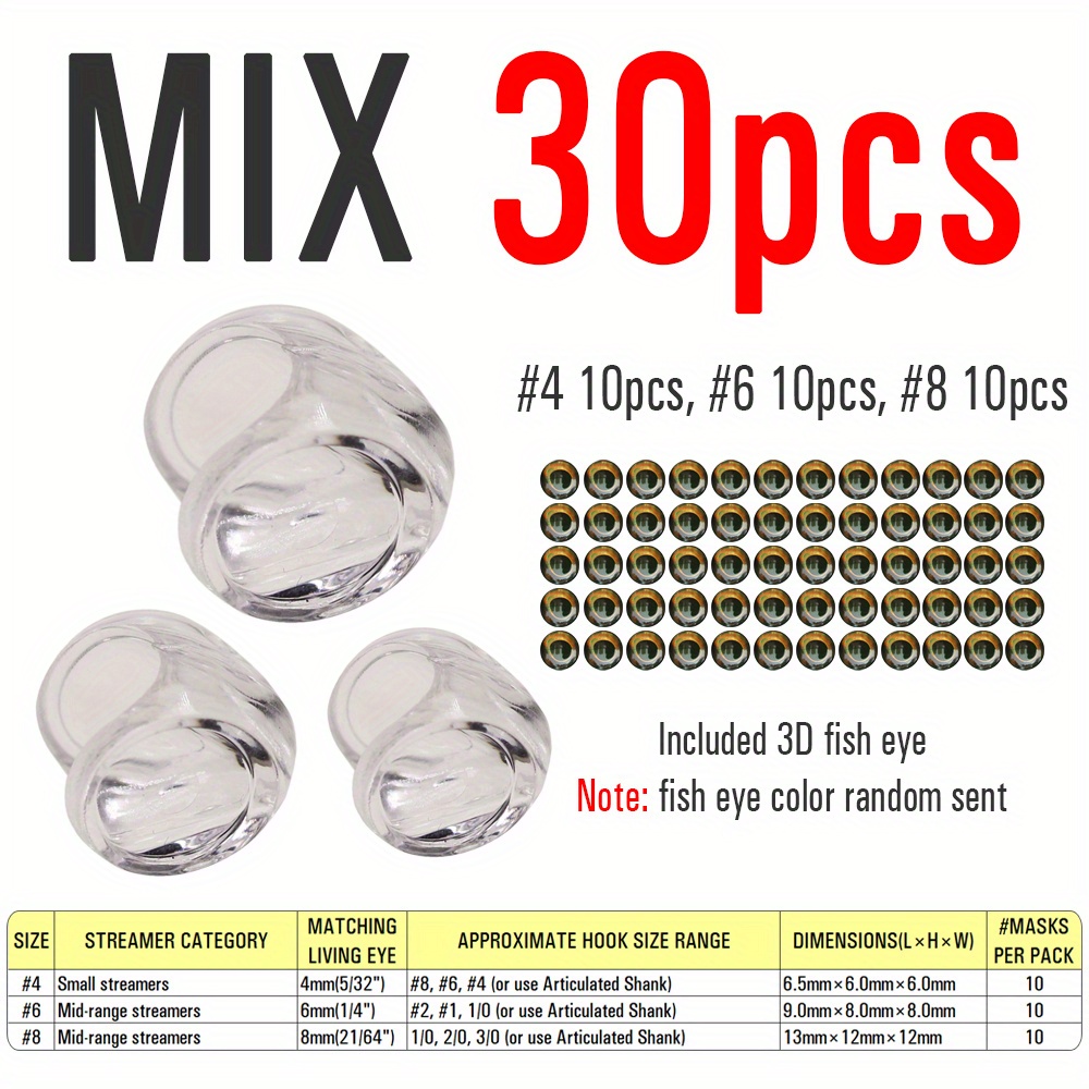 4mm (5/32) ADHESIVE 3D EYES. YOU PICK COLOR. FLY TYING, JIG, LURE MAKING  CRAFTS