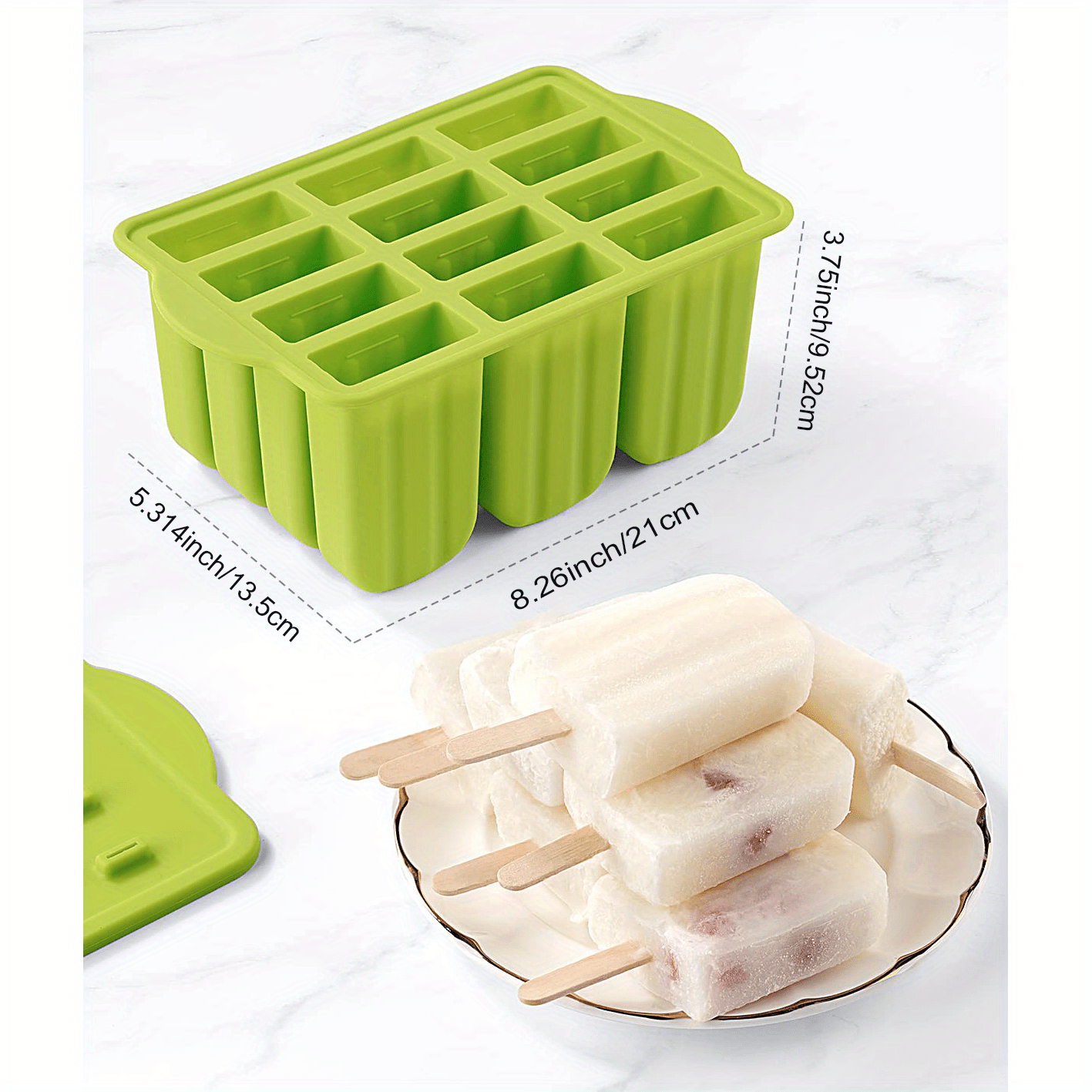 12 Cavities Silicone Popsicle Molds for Kids Adults Food Grade Popsicle  Maker Molds Ice Pop Mold Hom - ASM040 - IdeaStage Promotional Products