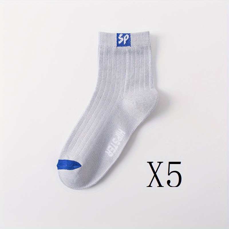 5pairs EU 43-46 Big Size Men's Ankle Socks 5 Pairs Chaussette
