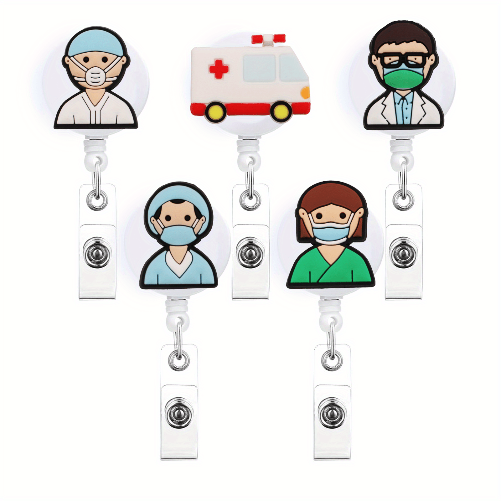 1pc Pediatric Nurse Retractable Badge Reel,Name Badge Holder With