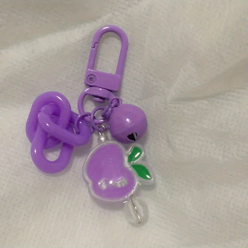 ZQEOU Peach Keychain - Stainless Steel Fruit Jewelry Gift For Peach Lovers