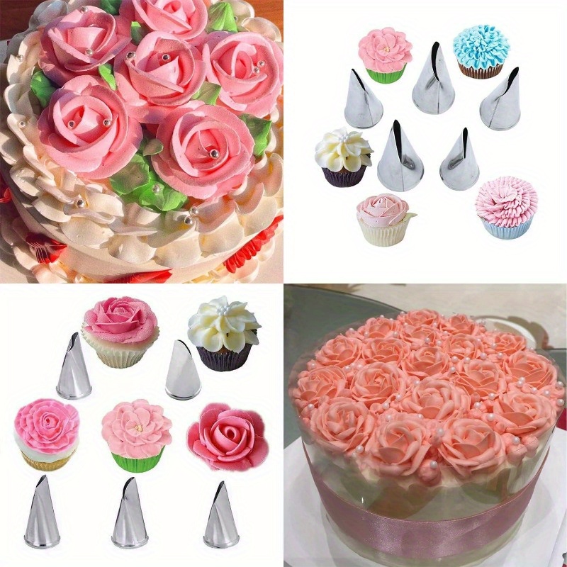 4Pcs Flower Cream ugelli Cupcake Cake Decoration Tips Set