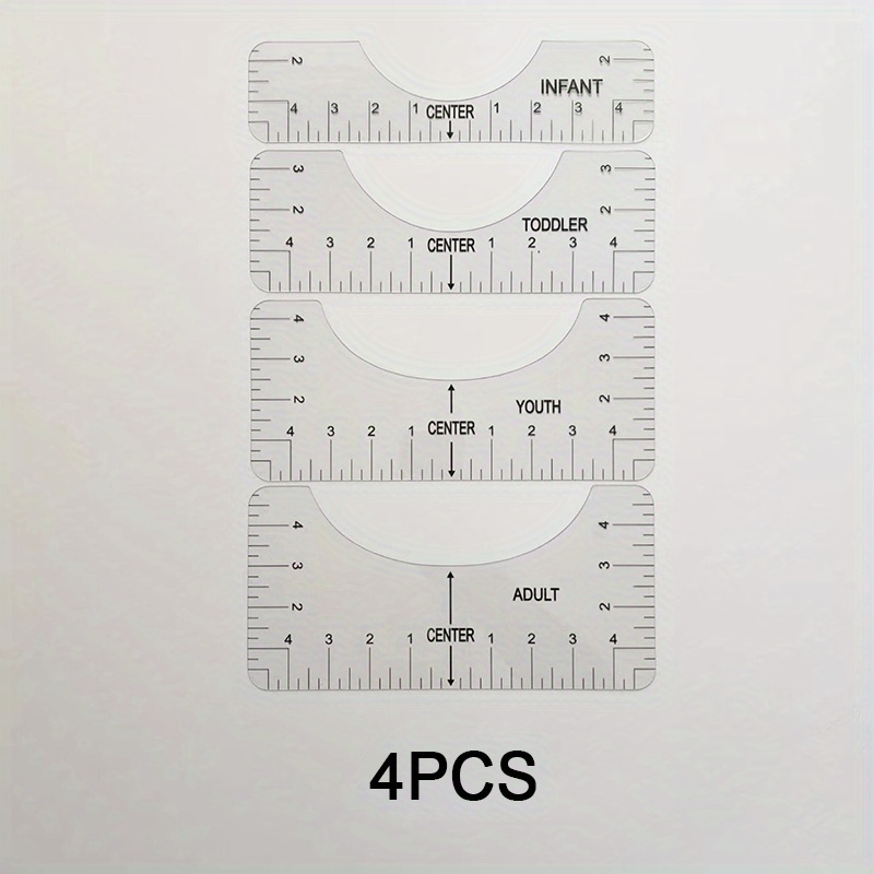 Tshirt ruler Guide To Center Vinyl Transparent V neck/round - Temu