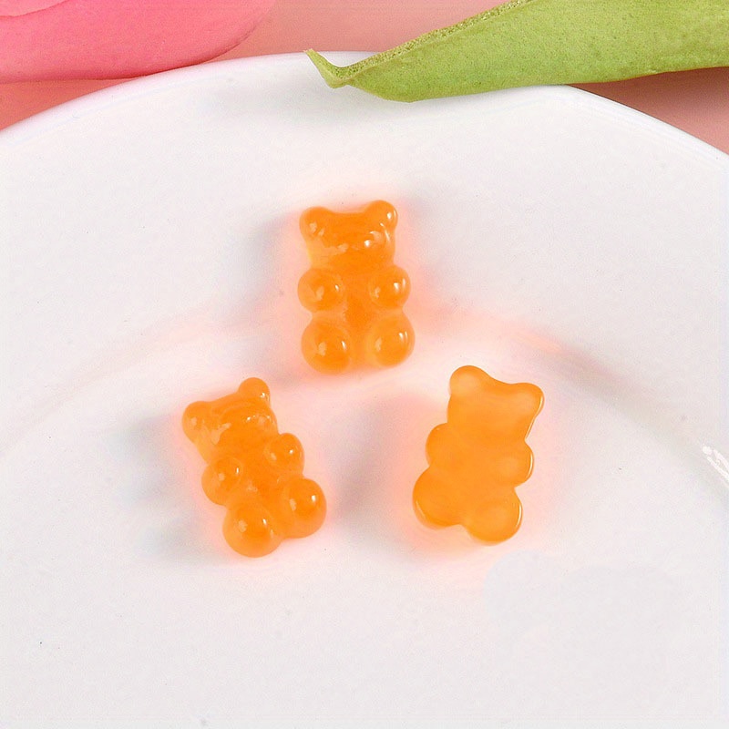 Resin Jelly Bear Glow In The Dark Gummy Bear Charms Beads - Temu Germany