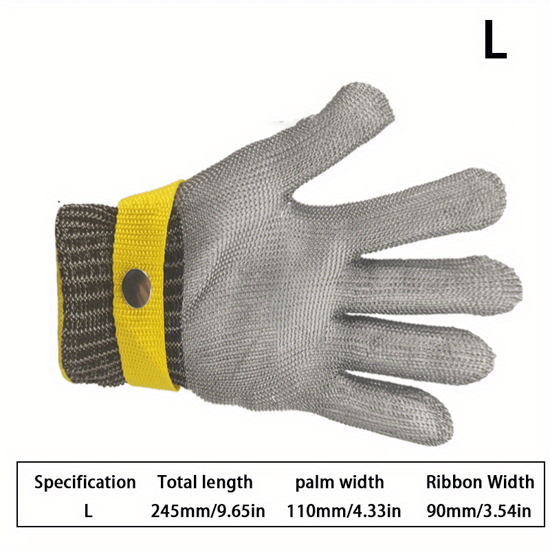 Guante resistente a cortes, guantes de metal de malla de alambre de acero  inoxidable de grado alimenticio, guantes para cortar cuchillos para cocina