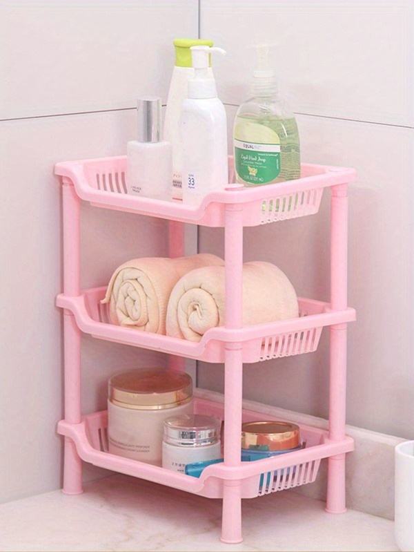 3 Tier Shower Caddy Organizer Shelf Standing Plastic Shower - Temu