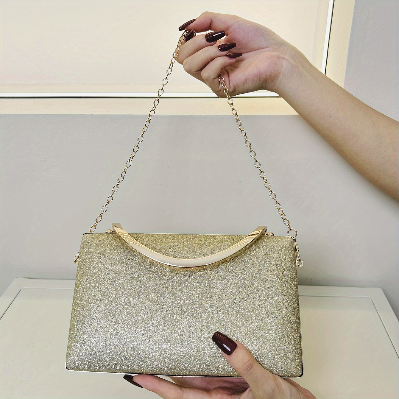 Women's Bag Purses and Handbag Sequins Luxury Designer Clutch Bag Wedding  Chains Shoulder Bag