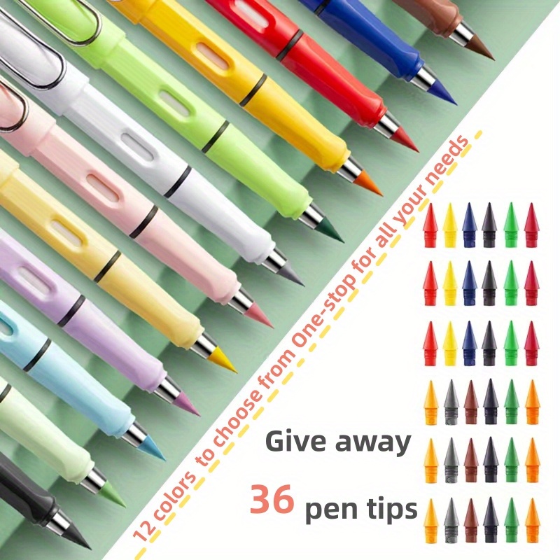 Colorful Durable Pencils That Can Be Written For A Long Time, Continuous  Writing Pencils, No-sharpening Colored Pencils With Eraser - Temu  Philippines