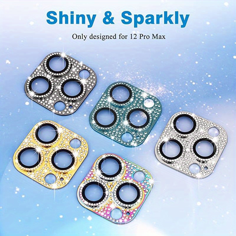 Bling Rhinestone Camera Lens Protector Compatible Iphone 15 - Temu ...