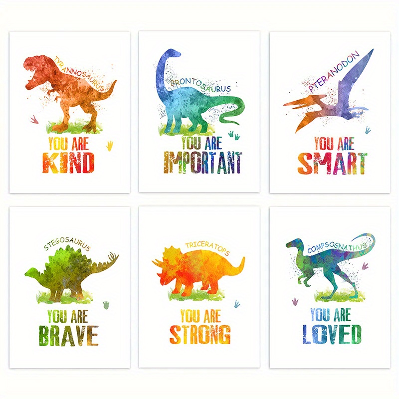 Canvas Poster Dinosaur Size Comparison Chart Poster Types Of - Temu