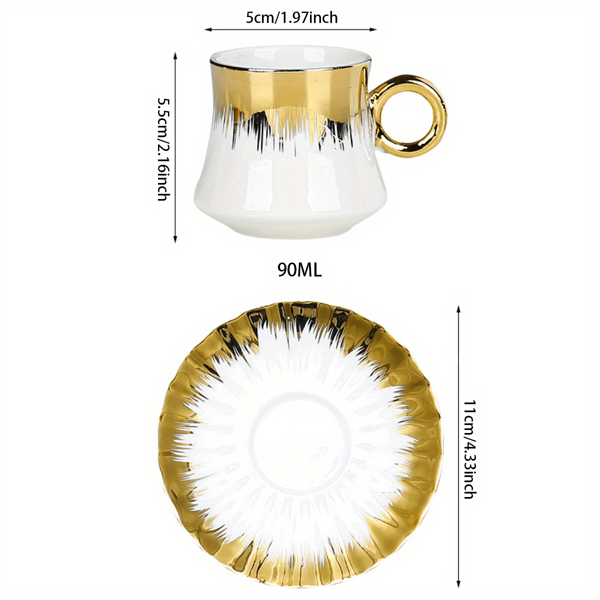 Coffee Cups And Saucers, Espresso Cups And Saucer Plates