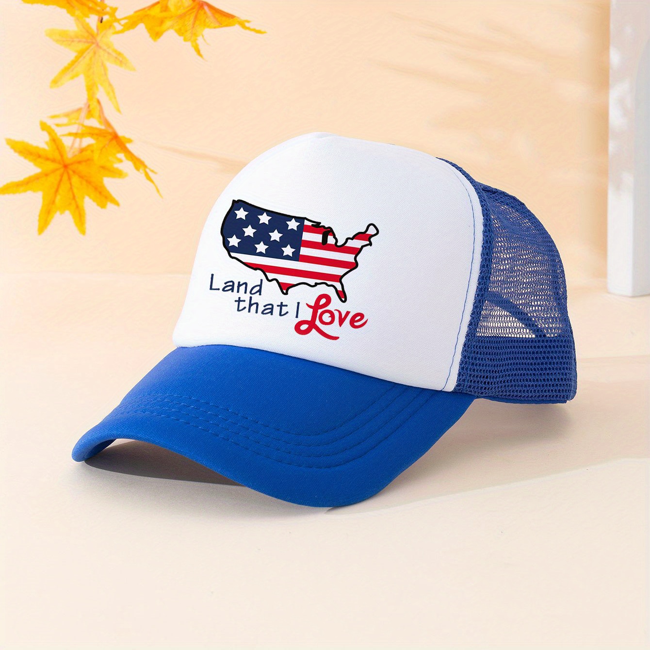 Show Your Patriotism In Style 1pc American Flag Print Trucker Hat