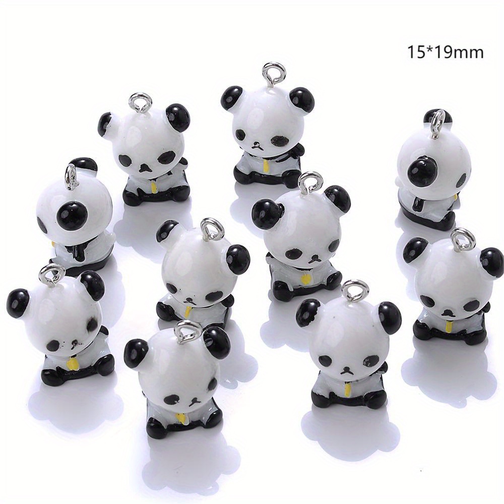 8pcs/set Cartoon Bear Design Resin Charms For Diy Jewelry Making, Suitable  For Necklace, Bracelet, Earrings, Phone Chain, Car Decoration