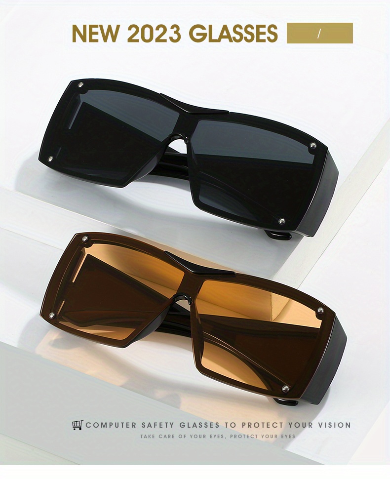 2023 New Fashion Oversized One Piece Goggle Sunglasses Women