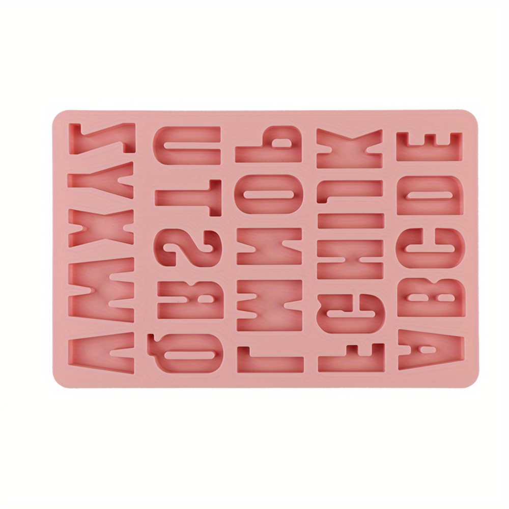 1pc large alphabet silicone mold   crayon mold chocolate mold biscuit   tray letter silicone drop     mold cake baking decoration tool details 4