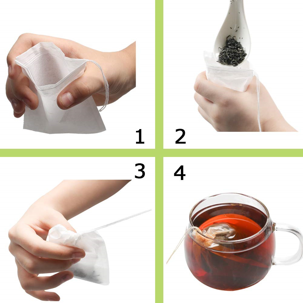 Tea Filter Bags Safe Natural Material Disposable Tea Infuser Temu