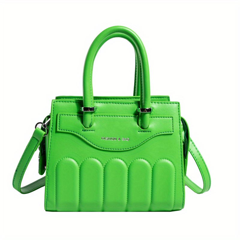 Geometric Quilted Pattern Square Crossbody Bag