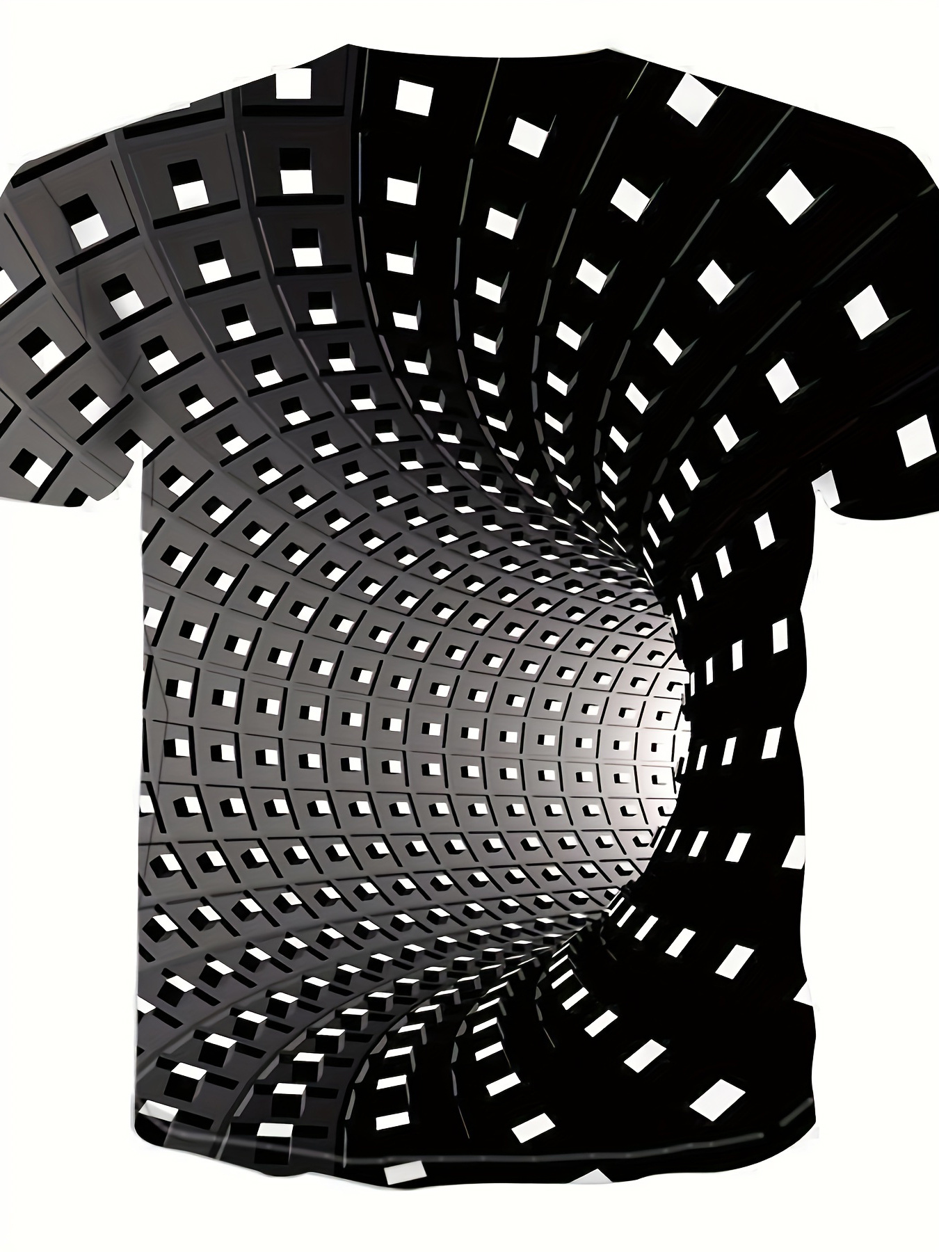 Men's Geometric Space Optical Illusion T shirt Stylish - Temu Australia