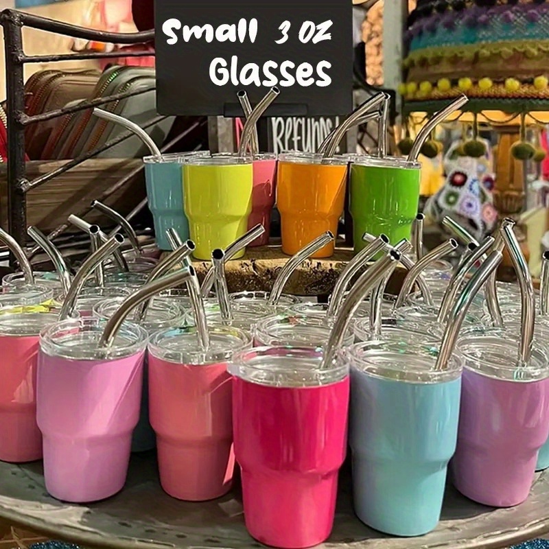 Mini Tumblers, Shot Glass Tumblers, 3 Oz 