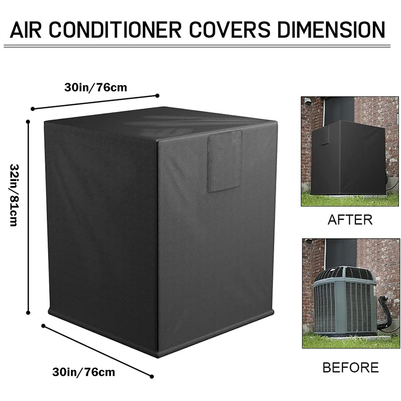 Cubierta de aire acondicionado para unidades exteriores, ligera y pesada,  plegable, a prueba de sol, a prueba de polvo, impermeable, tela duradera