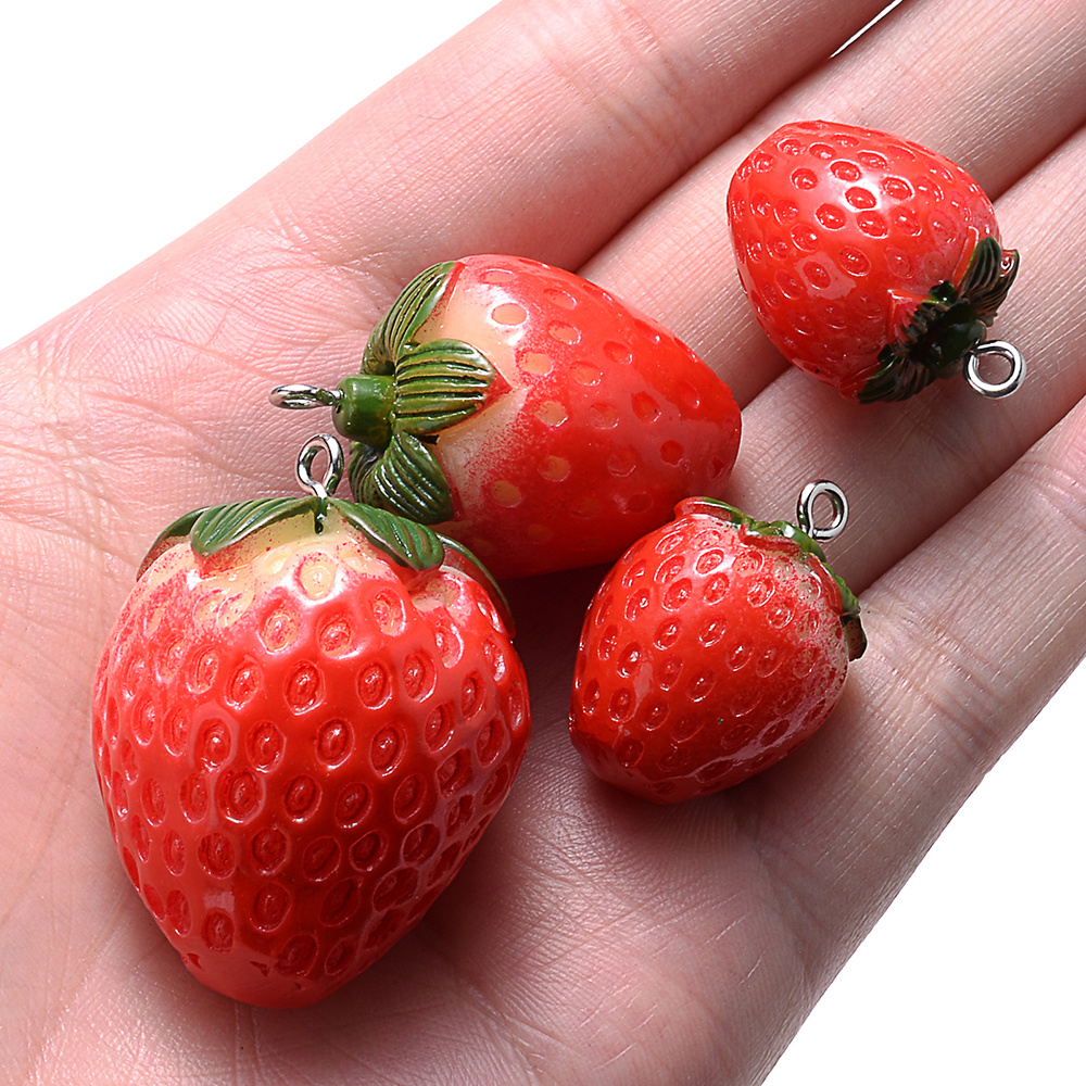 Strawberry Fruit Fruit Keychain Foam Charms Pendant