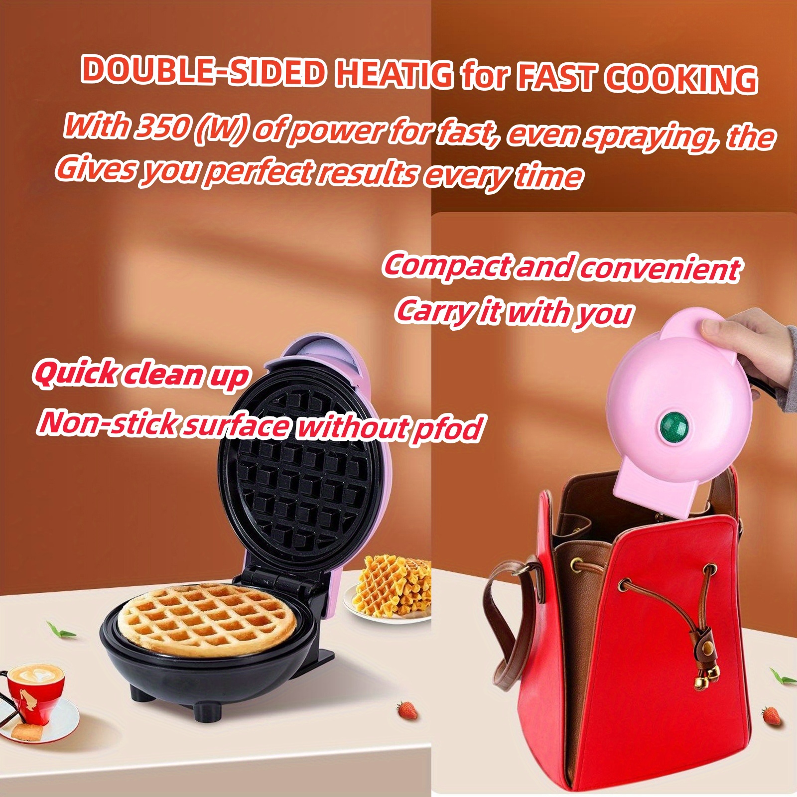 Hot Selling Electric Breakfast 12.5 Inch Pizza Maker Mini Waffle