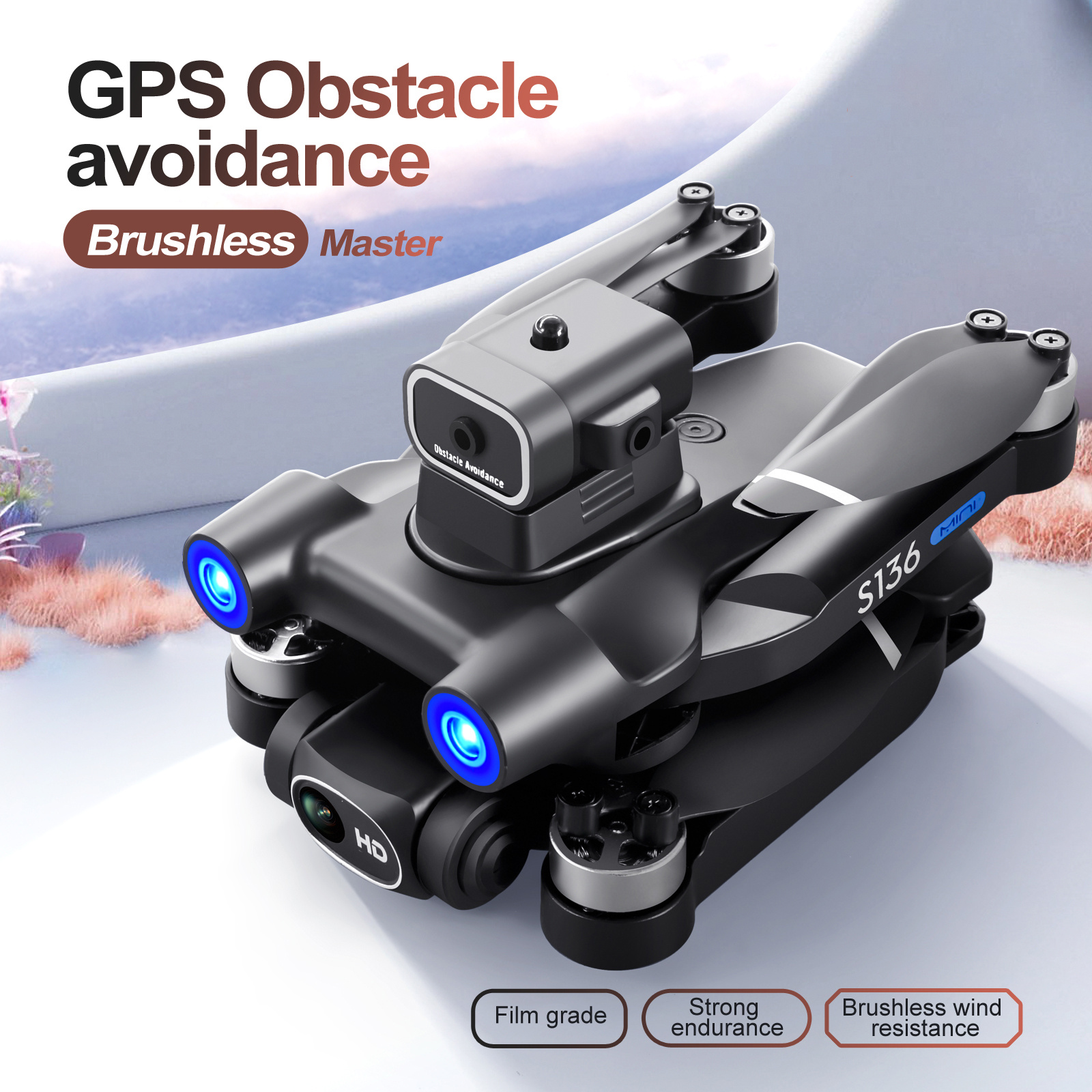 gps positioning drone with brushless motor headless mode intelligent obstacle avoidance optical flow positioning a key return ultra long range intelligent following strong wind resistance details 0