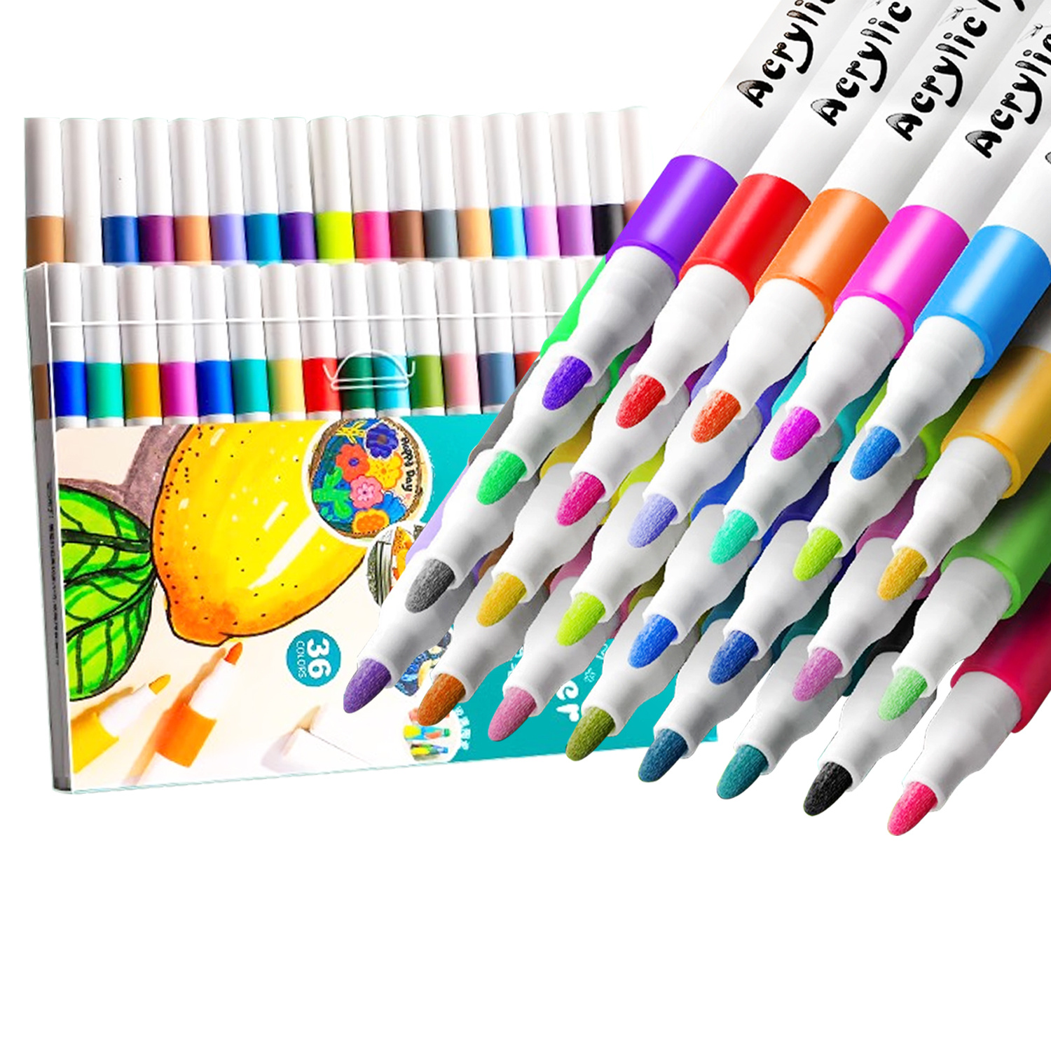 24/36/60 Colors Acrylic Paint Pens For Rock Painting Water - Temu